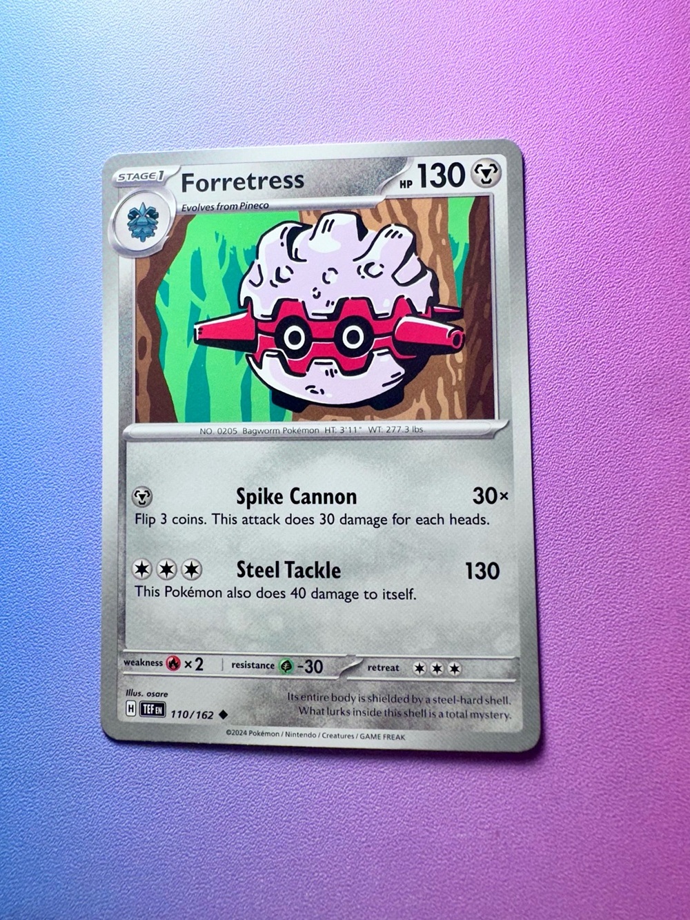 forretress - 110/162 (uncommon) — pokémon: temporal forces
